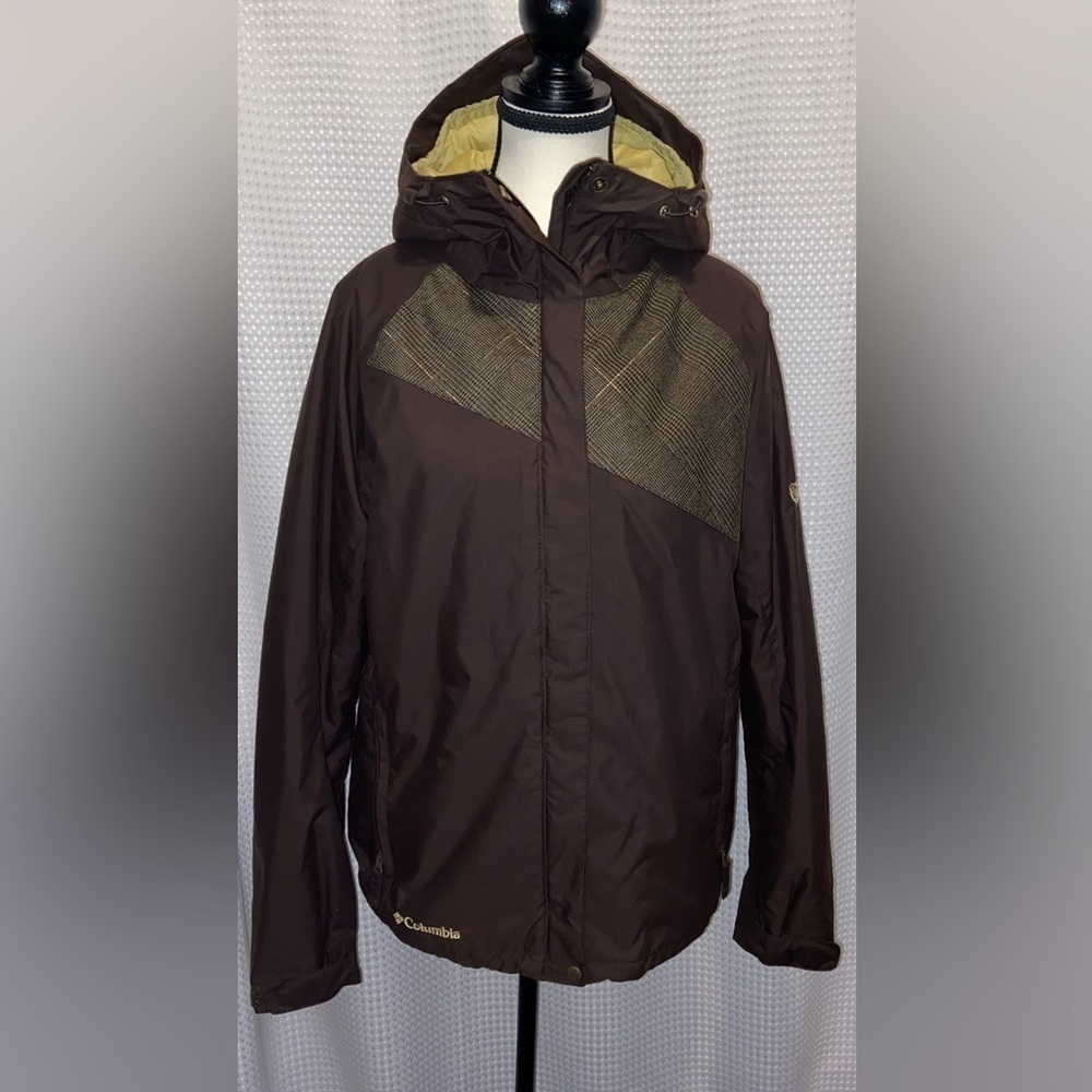 Columbia waterproof breathable omnitech brown winter‎ Ski Jacket Sz Large